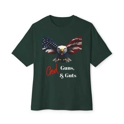 God Guns & Guts Patriotic Eagle on a Premium Tee