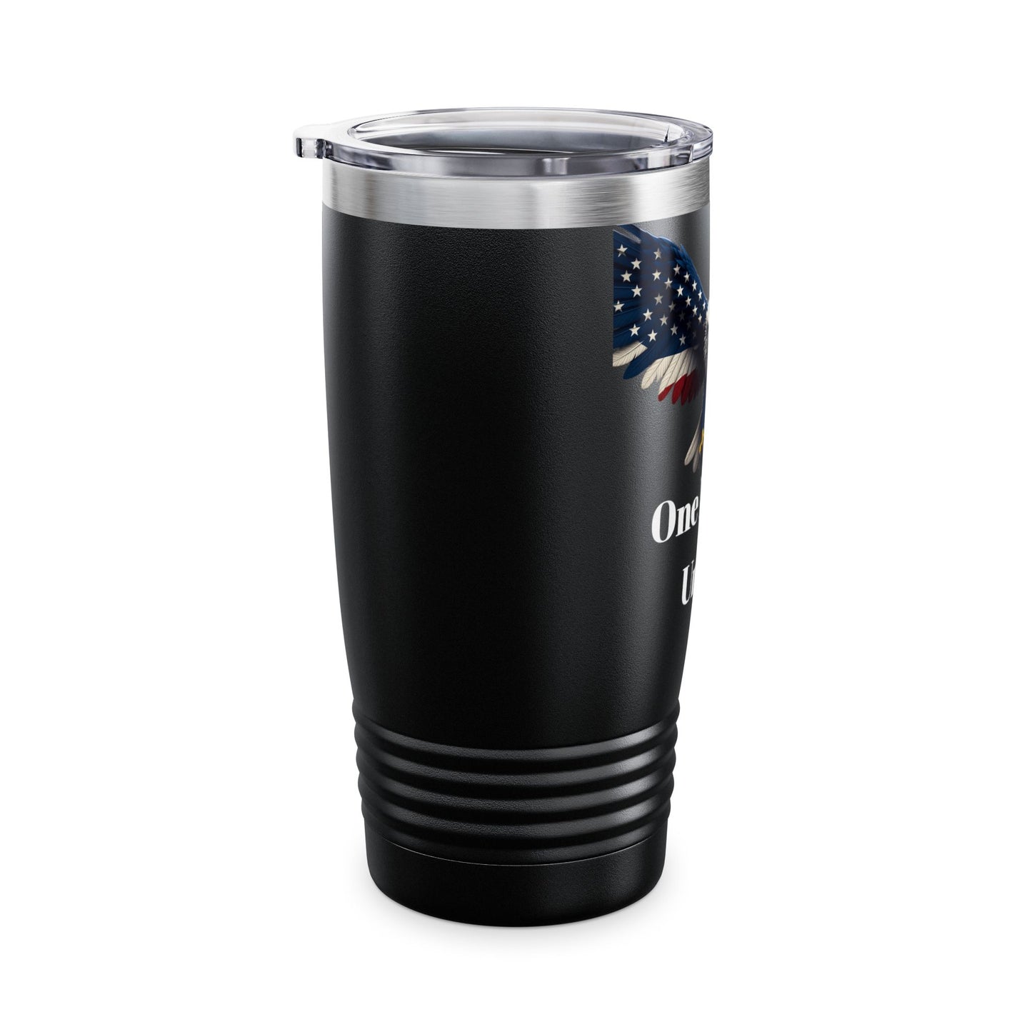 One Nation Under God Patriotic Eagle on a 20oz Insulated Tumbler