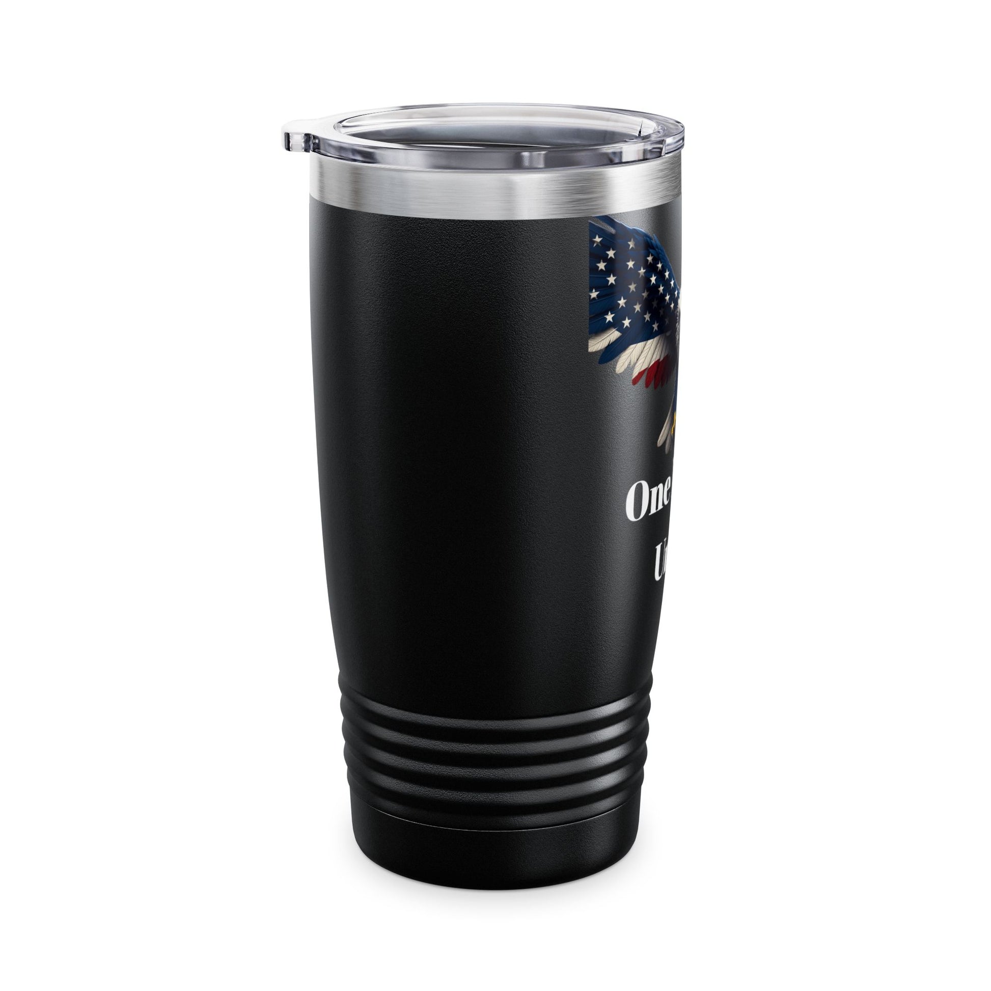 One Nation Under God Patriotic Eagle on a 20oz Insulated Tumbler