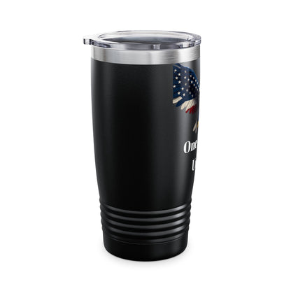 One Nation Under God Patriotic Eagle on a 20oz Insulated Tumbler