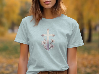 Religious cross lily flower design light blue product type
T-Shirt, Cross, Lily, Floral, Religious, Christian, Faith, Spiritual, Easter, Spring, Light Blue, Pastel, Graphic Tee, Apparel, Top, Symbol, Hope, Divine, Grace, Flower