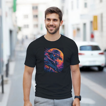 Vibrant Skull & Scarecrow on a Heavyweight T-shirt
