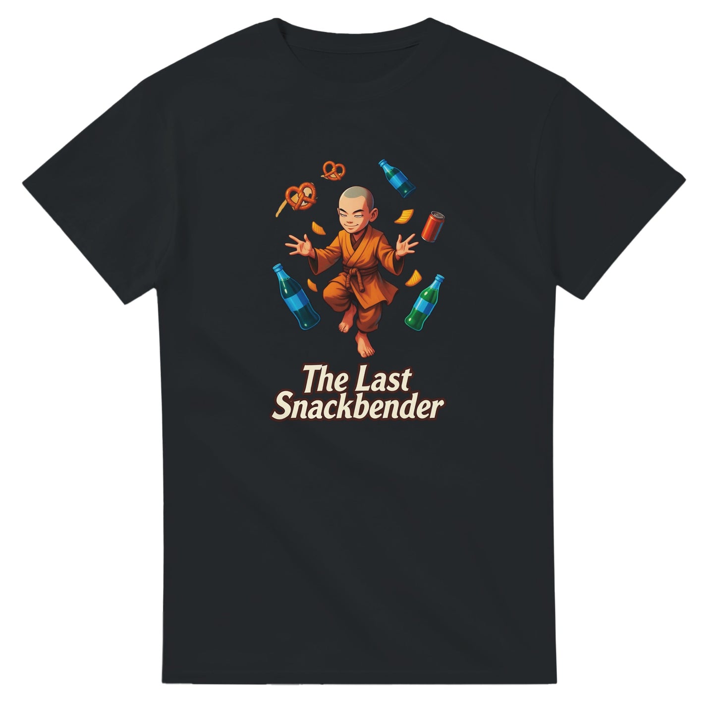 The Last Snackbender graphic design on a Heavyweight T-shirt