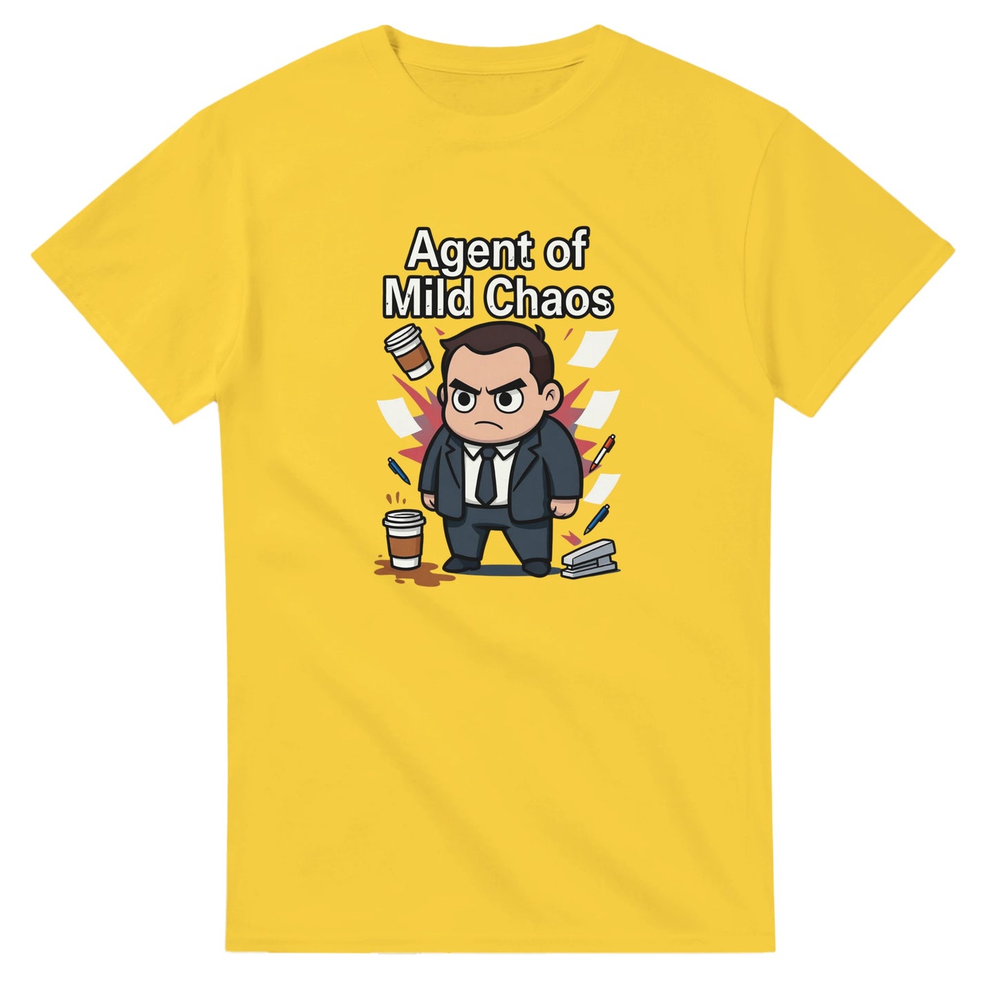 Agent of Mild Chaos graphic design on a Heavyweight T-shirt