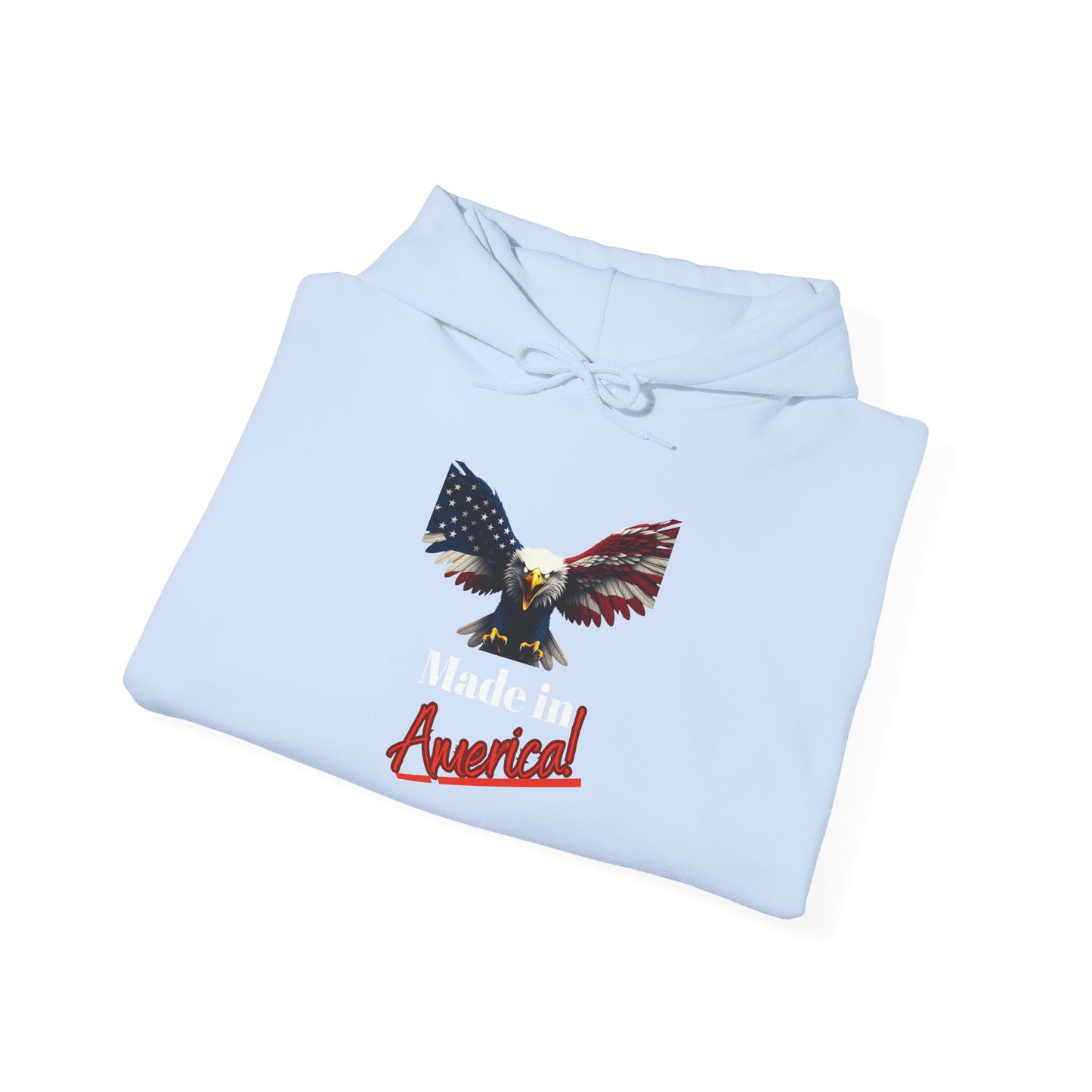 Made In America Patriotic Eagle on a Pullover Hoodie