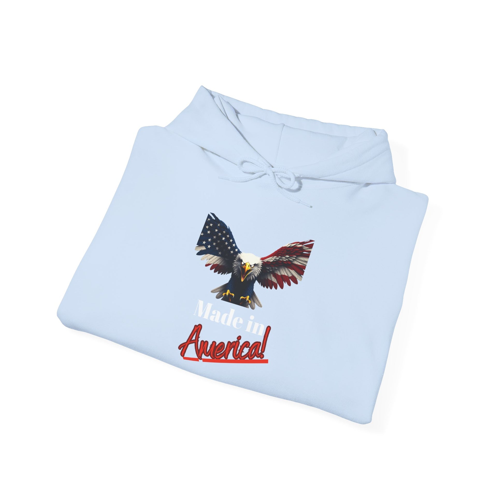 Made In America Patriotic Eagle on a Pullover Hoodie