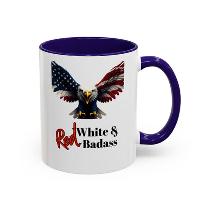 Red White and Badass Patriotic Eagle Mug