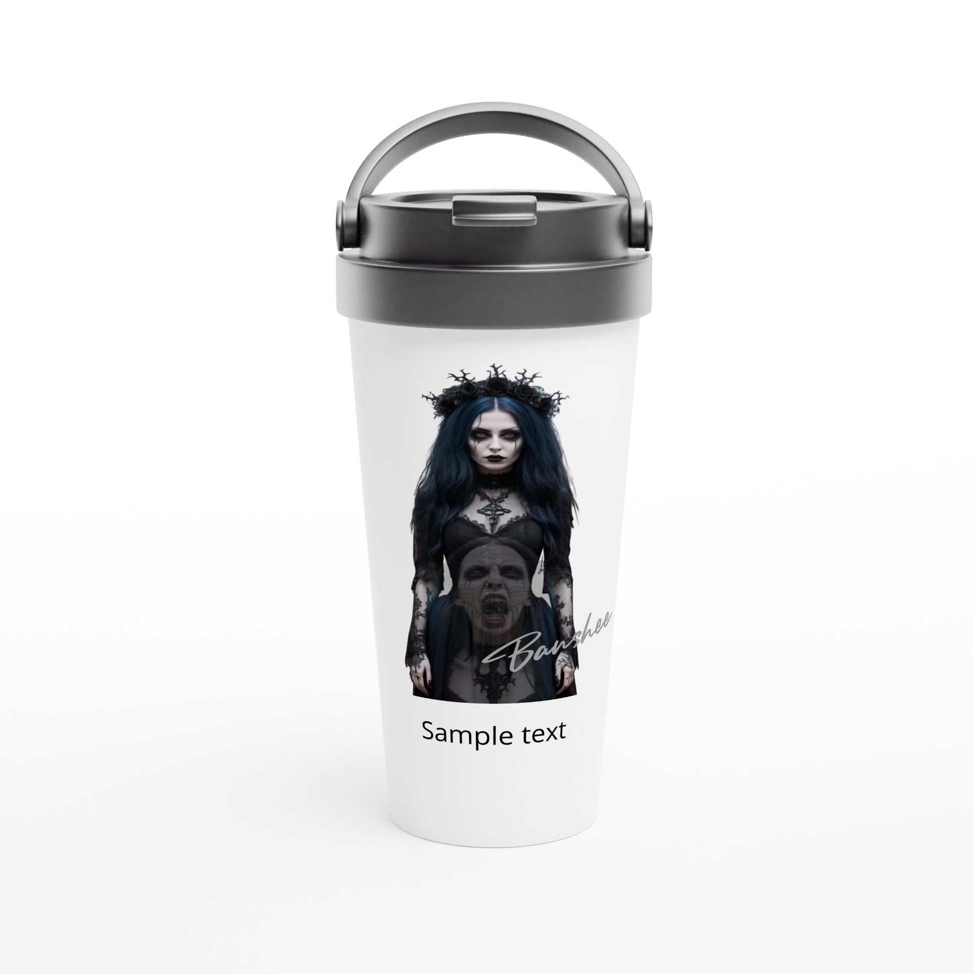 15oz stainless steel travel mug banshee wail personalized