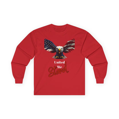 United We Stand Patriotic Eagle on a long sleeve tee