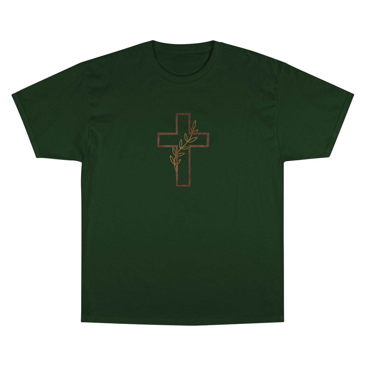 Dark Green Cross Olive Branch Design product type
