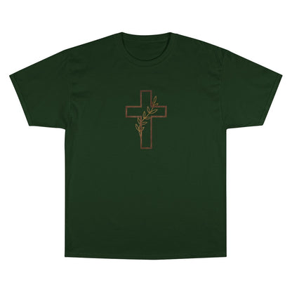 Dark Green Cross Olive Branch Design product type