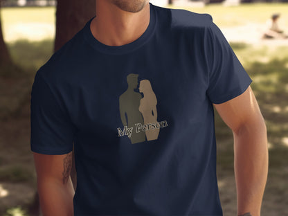My Person Silhouette Couple Graphic Casual Tee