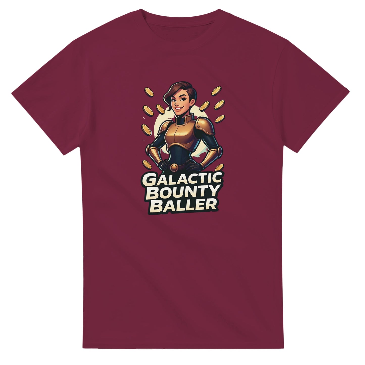 Galactic Bounty Baller graphic design on a Heavyweight T-shirt