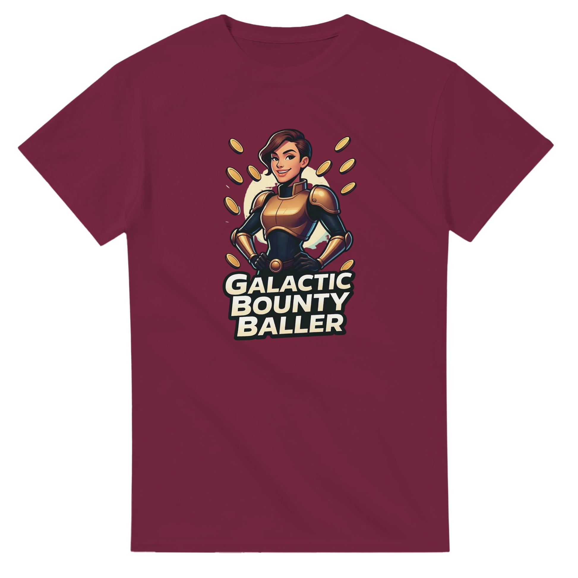 Galactic Bounty Baller graphic design on a Heavyweight T-shirt