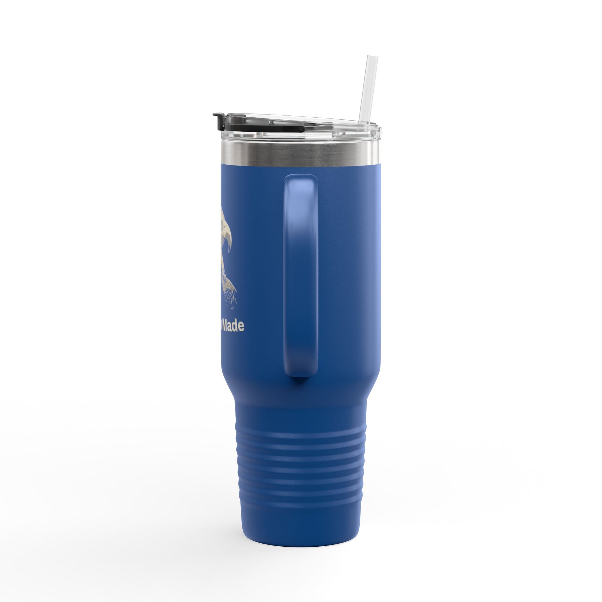 American Made text on the bottom of a  40oz Insulated Travel Mug