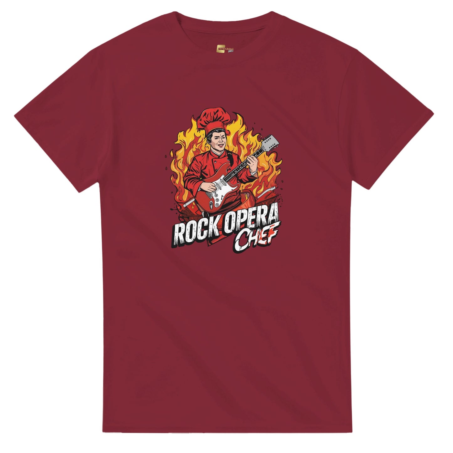 Rock Opera Chef graphic design on a Heavyweight T-shirt