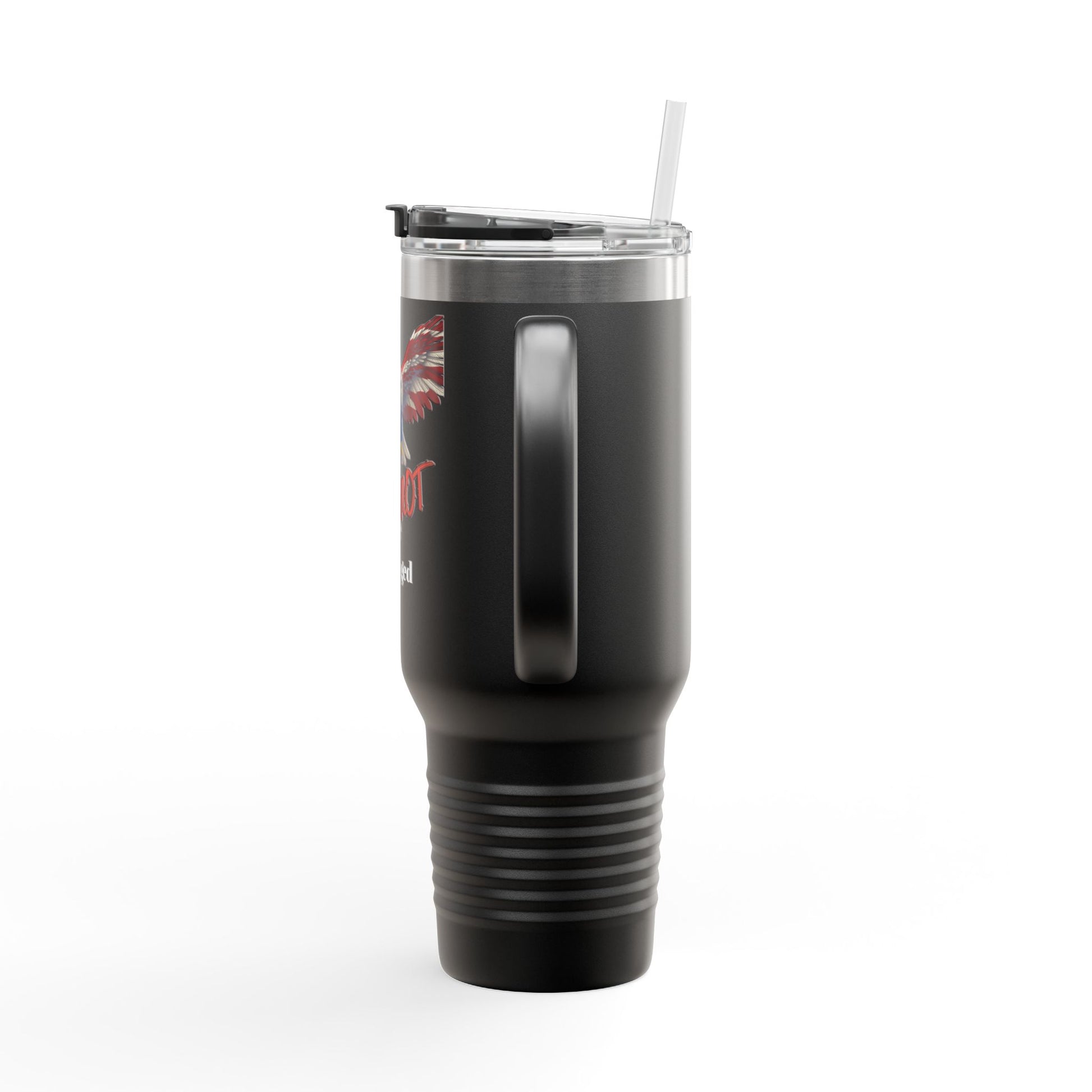 Shall Not Be Infringed Patriotic Eagle on a 40oz Insulated Travel Mug