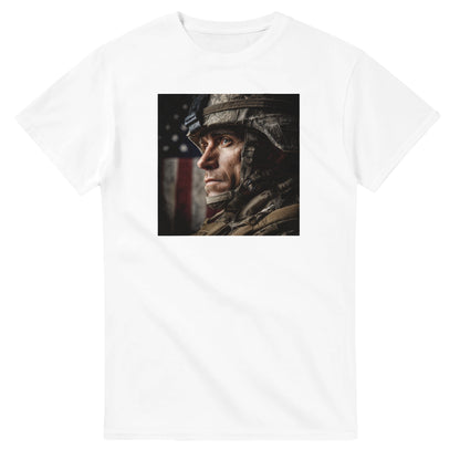 Patriotic Soldier on a heavyweight t-shirt