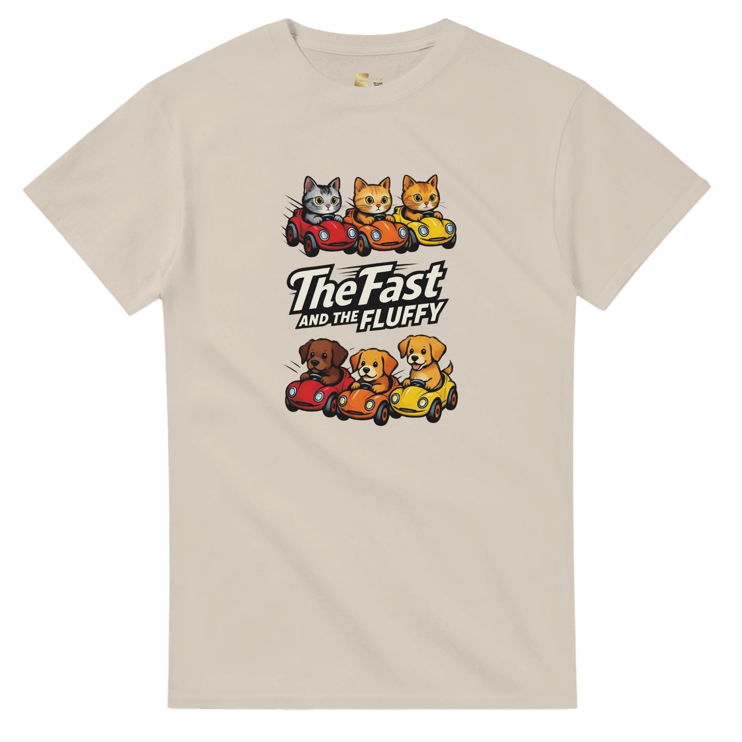 The Fast and The Fluffy graphic design on a Heavyweight T-shirt