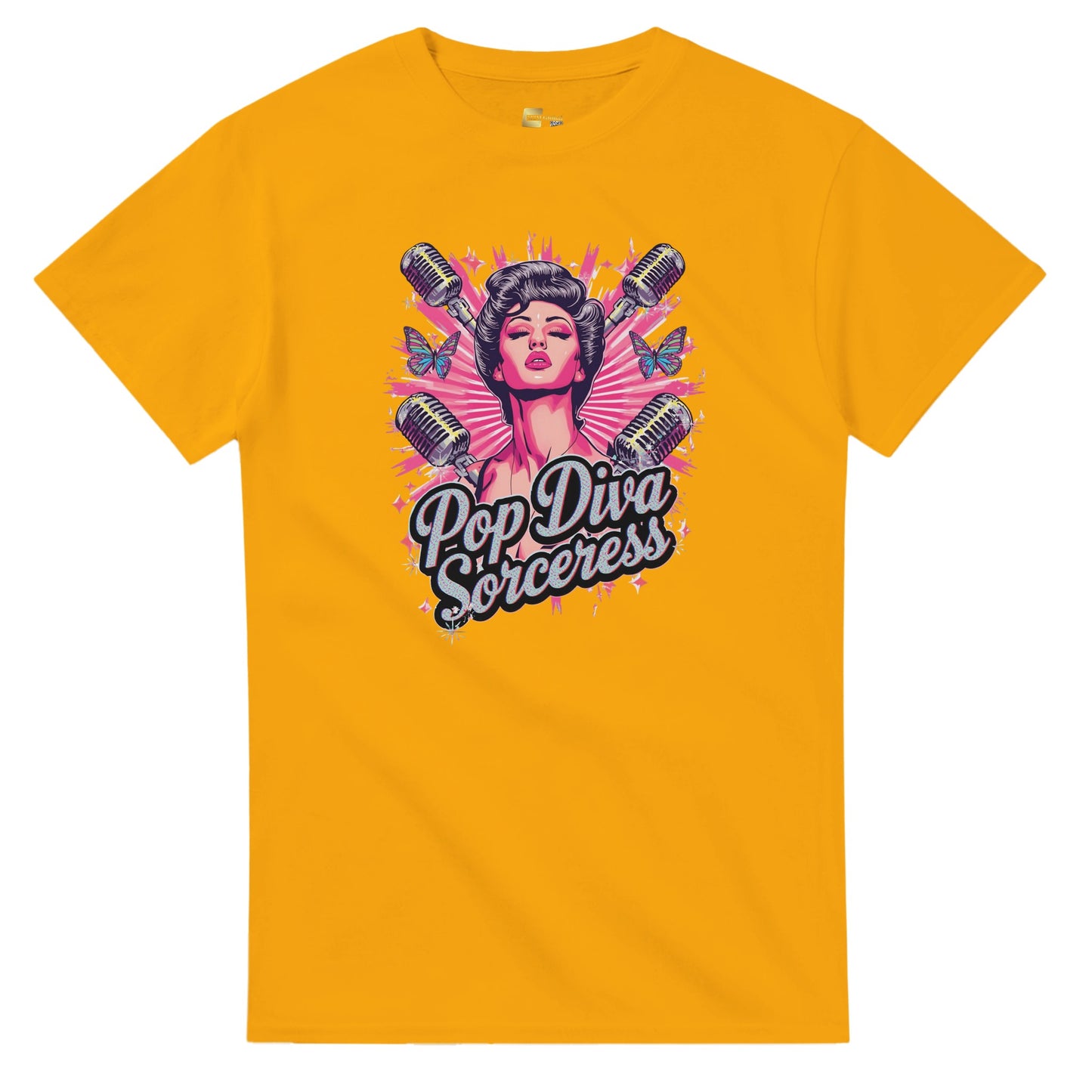 Pop Diva Sorceress graphic design on a Heavyweight T-shirt