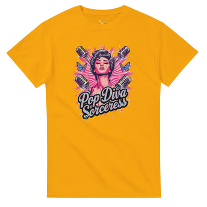 Pop Diva Sorceress graphic design on a Heavyweight T-shirt