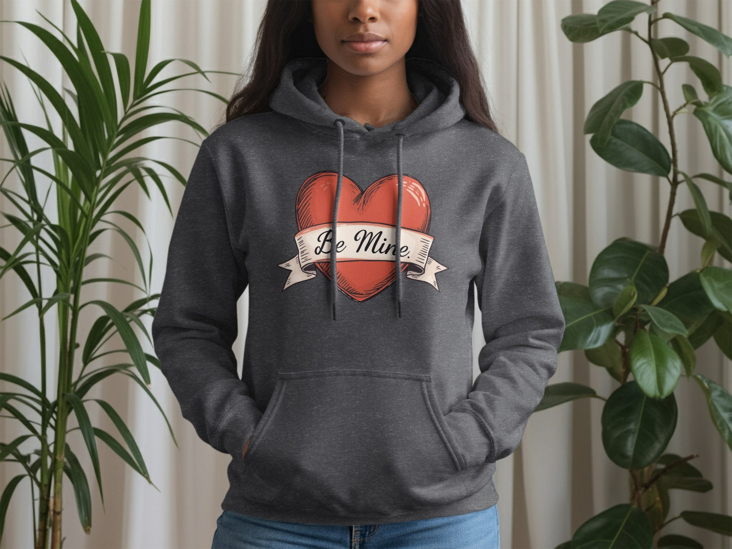 Be Mine Heart Design Women's Hoodie Perfect for Gifting