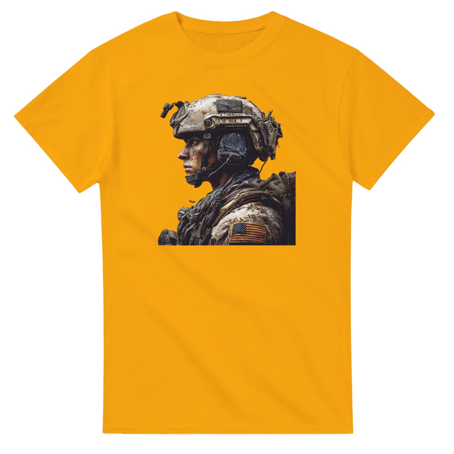 Rugged Patriot on a heavyweight t-shirt