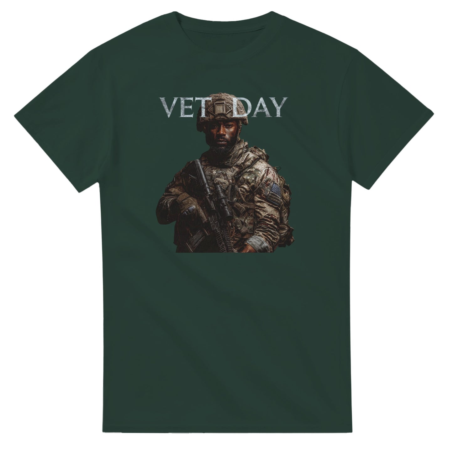 Vet Day Commemorative on a heavyweight t-shirt