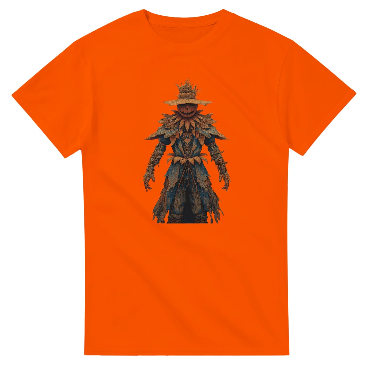 Haunted Harvest Scarecrow on a Heavyweight T-shirt