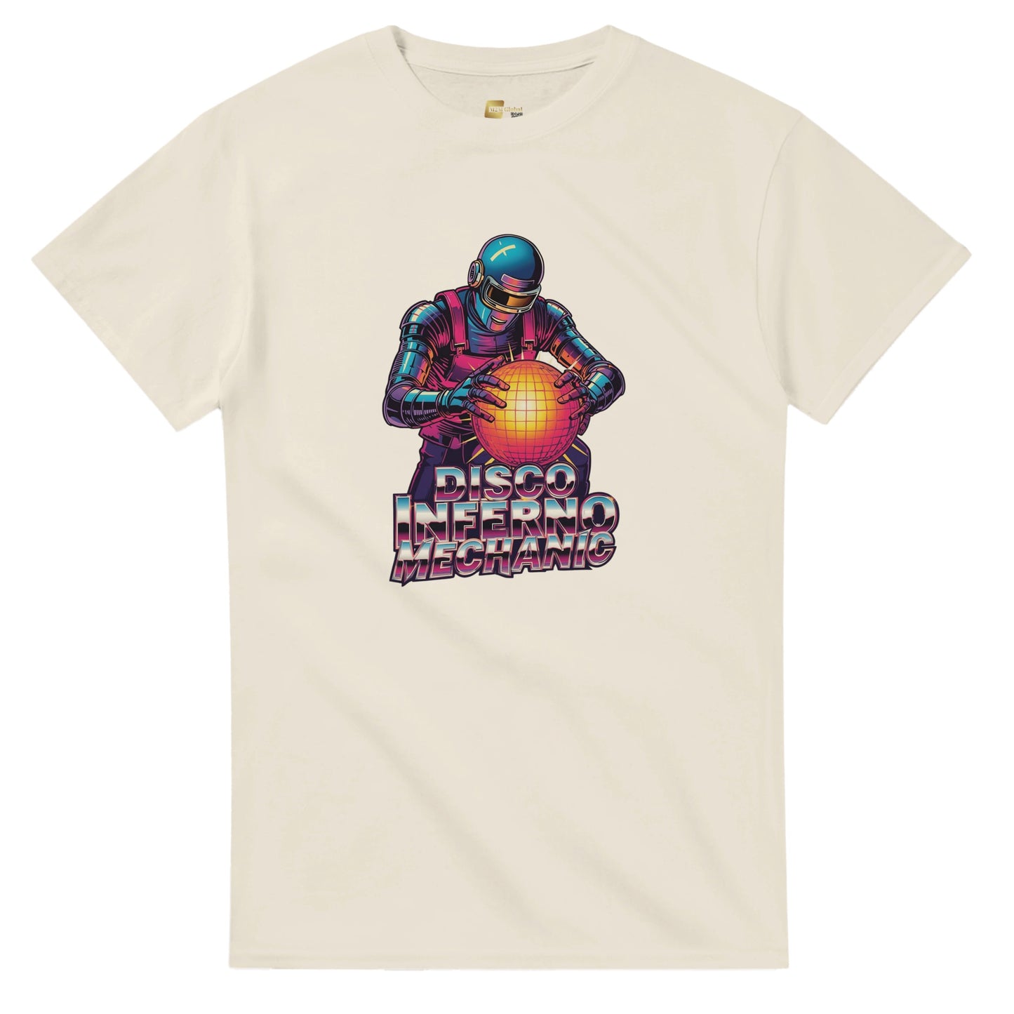 Disco Inferno Mechanic graphic design on a Heavyweight T-shirt