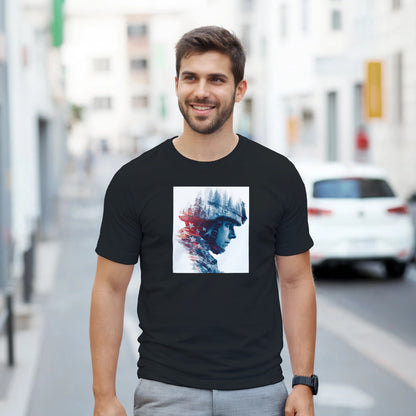 Patriotic Forest Spirit on a heavyweight t-shirt
