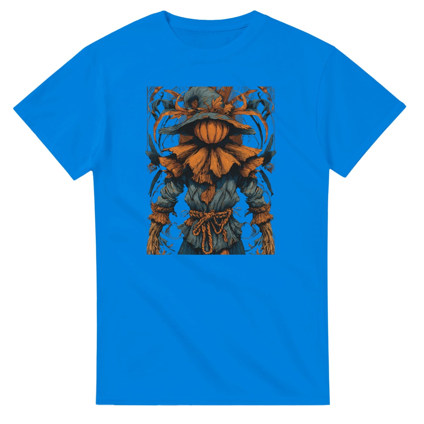 Autumn Harvest Scarecrow on a Heavyweight T-shirt