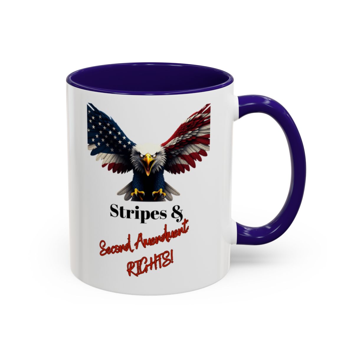 Stripes and Second Amendment Rights Eagle Mug