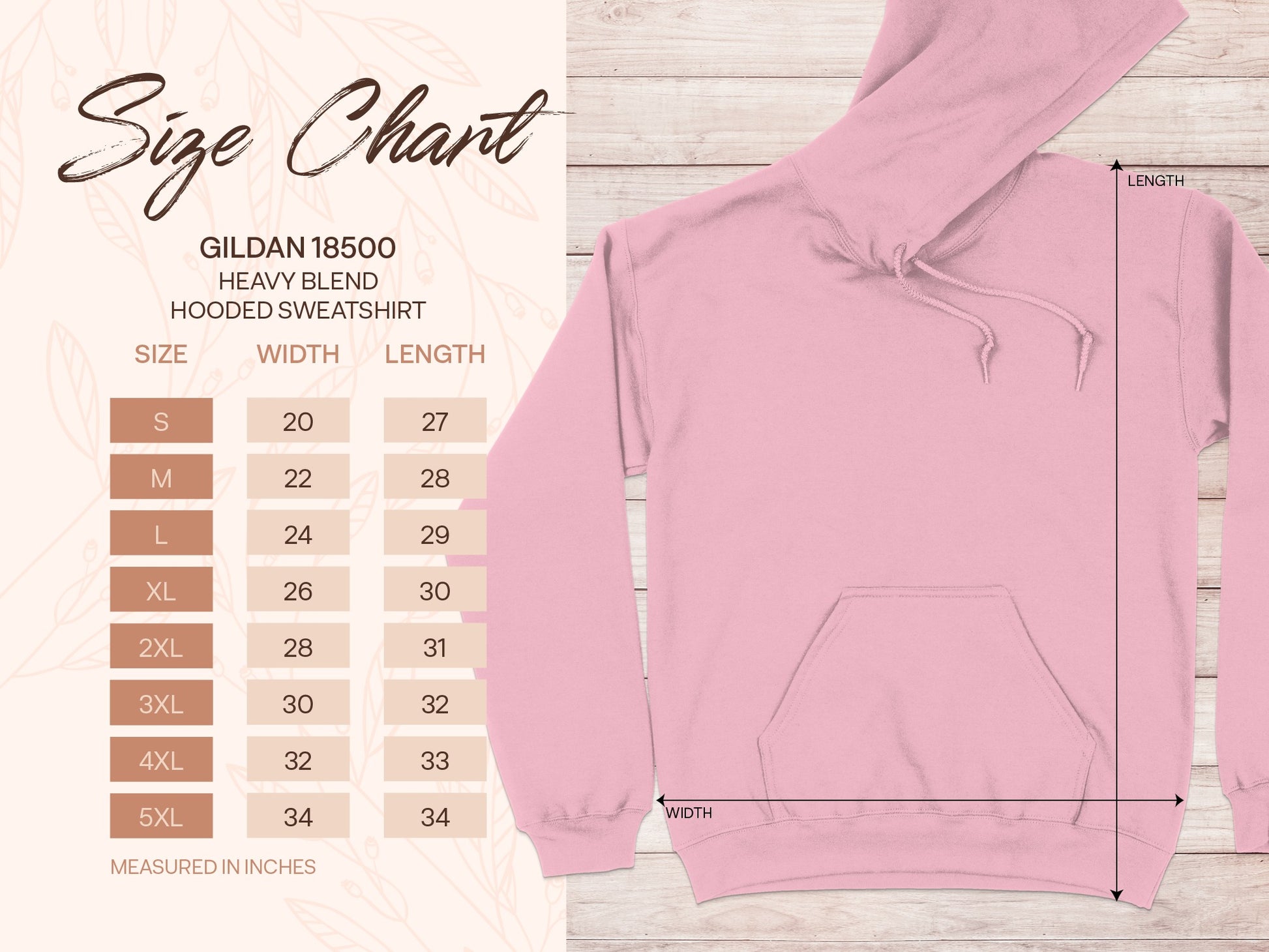 Gildan 18500 Heavy Blend Pink Hooded Sweatshirt