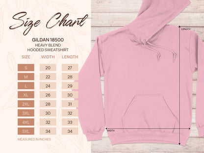 Gildan 18500 Heavy Blend Pink Hooded Sweatshirt