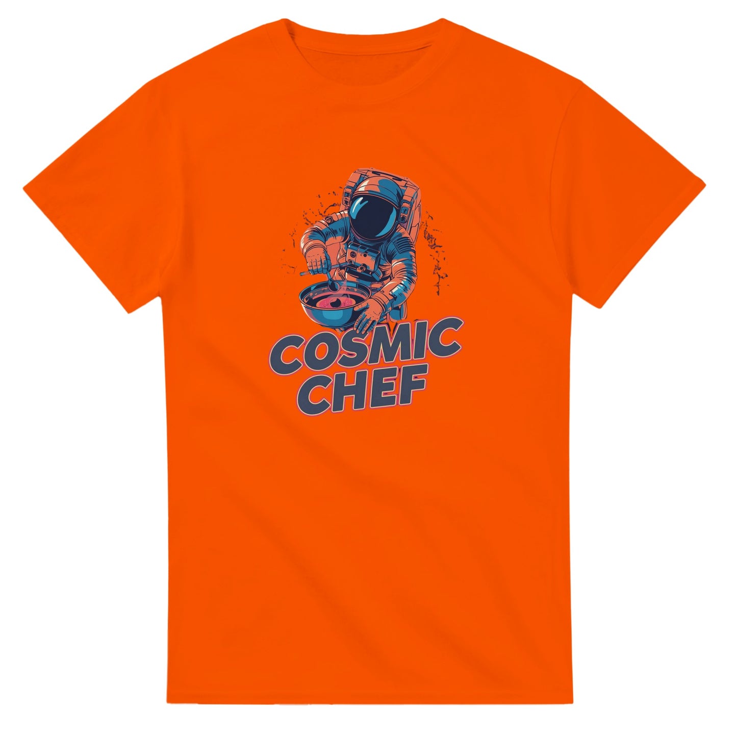 Cosmic Chef Astronaut graphic design on a Heavyweight T-shirt