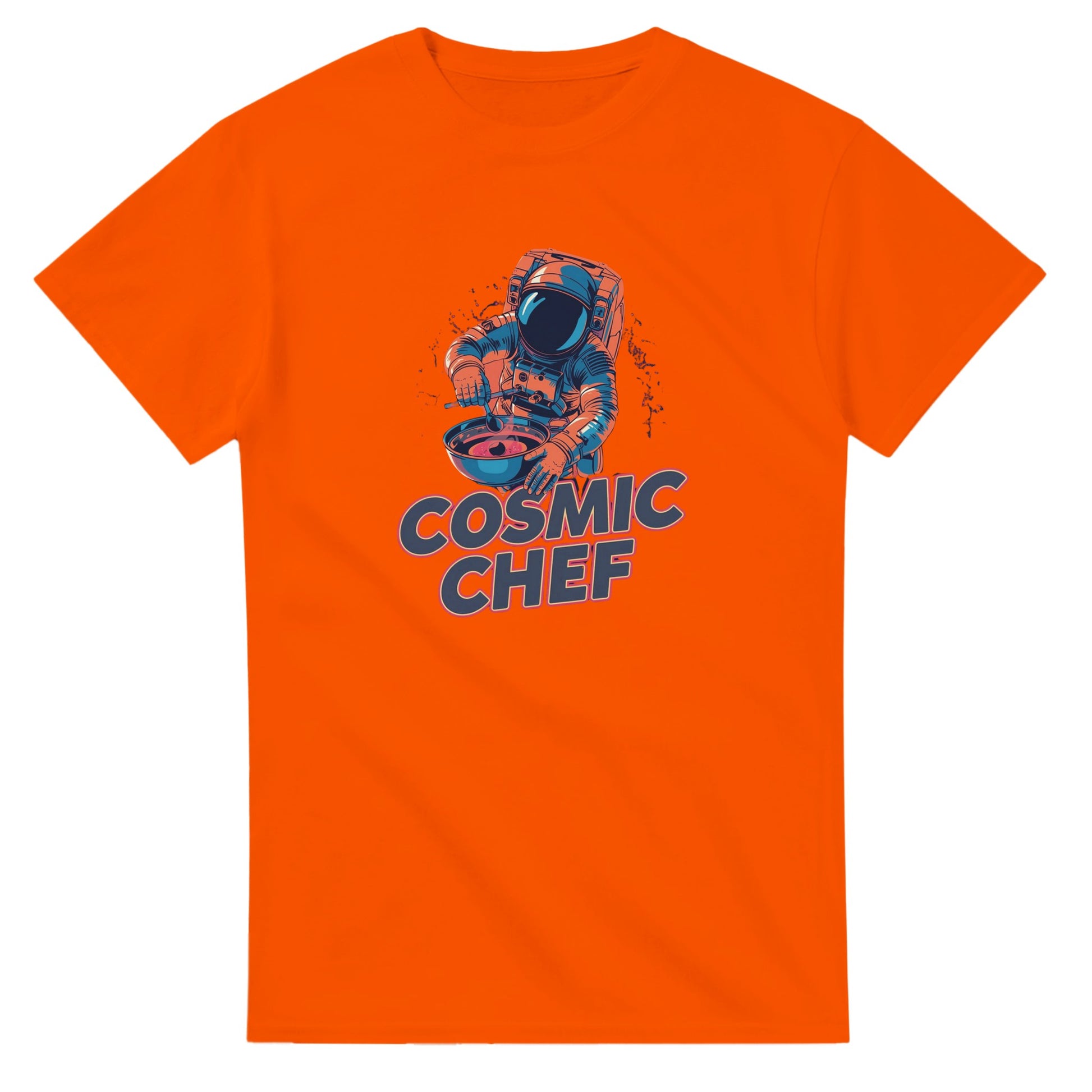 Cosmic Chef Astronaut graphic design on a Heavyweight T-shirt