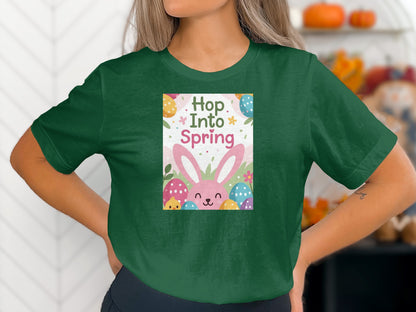 Hop Into Spring Bunny Easter Eggs Chicks Flowers product type
Easter, Spring, Bunny, Easter Bunny, Easter Eggs, Chick, Flowers, Hop Into Spring, Springtime, Cute Design, Graphic Tee, T-shirt, Festive Wear, Holiday Shirt, Spring Fashion, Animal Graphic, Egg Hunt, Happy Easter, Seasonal, Apparel