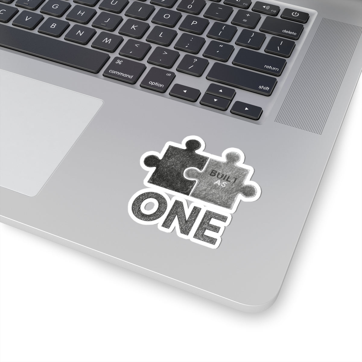 Built As One Puzzle Sticker for Your Laptop