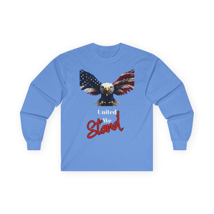 United We Stand Patriotic Eagle on a long sleeve tee