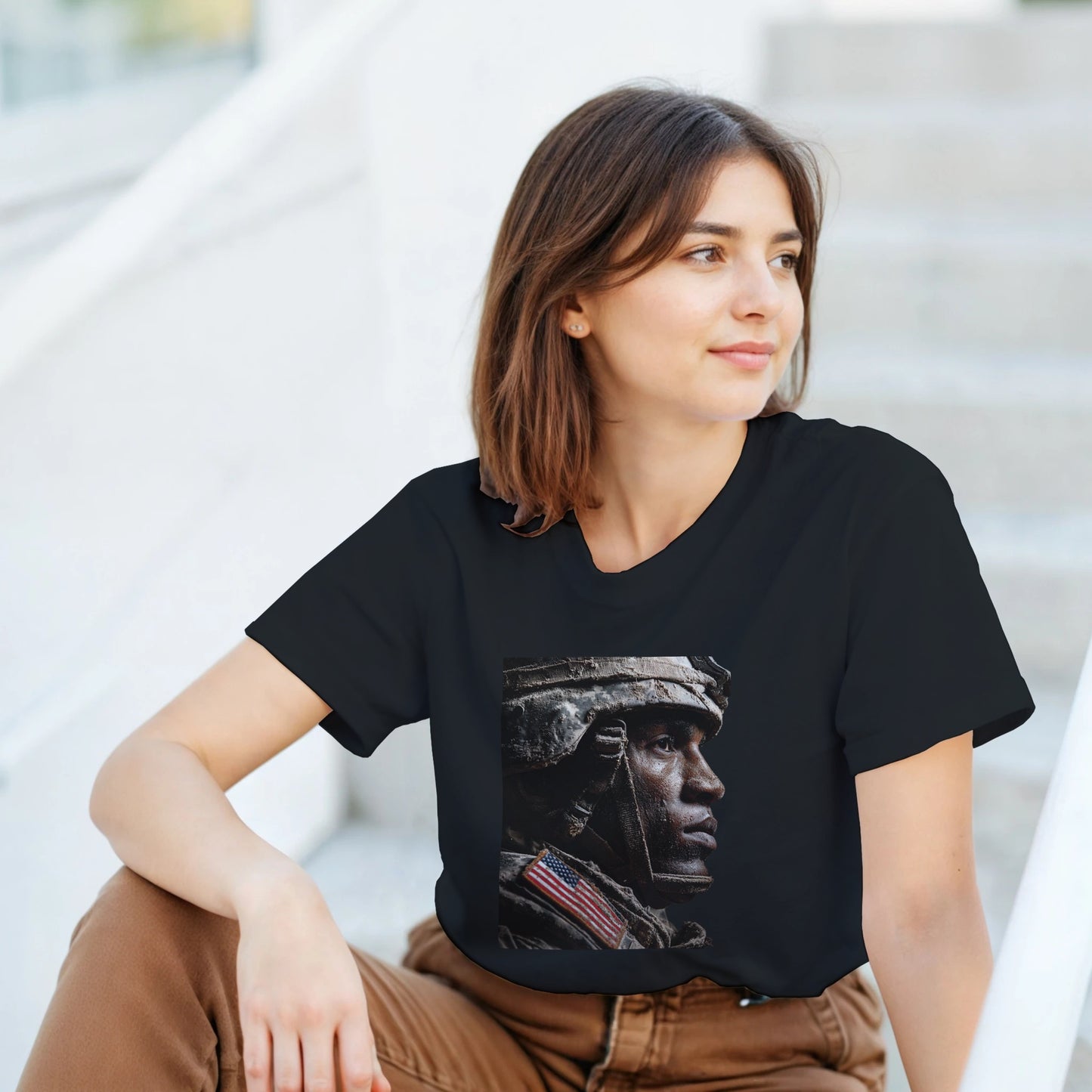 Patriotic Grit and Style on a heavyweight t-shirt