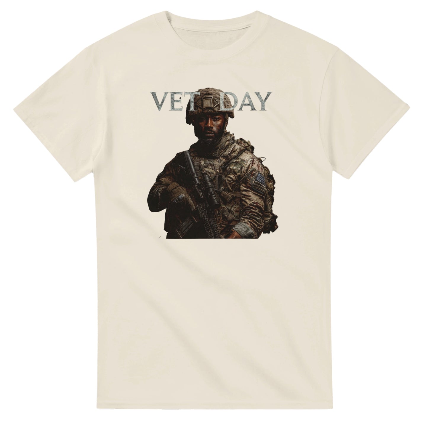 Vet Day Commemorative on a heavyweight t-shirt