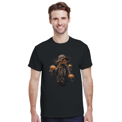 Spooky Jack-o'-Lantern on a Heavyweight T-shirt