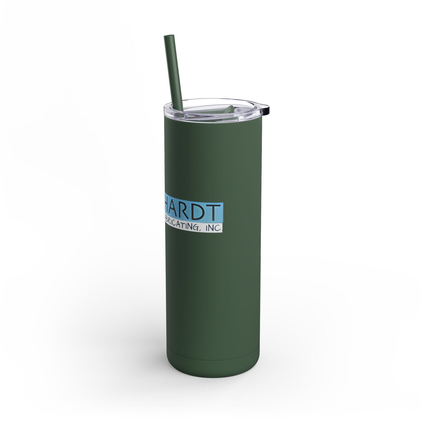 Burghardt Metal Fabricating, Inc., logo on a 20oz Insulated Skinny Tumbler