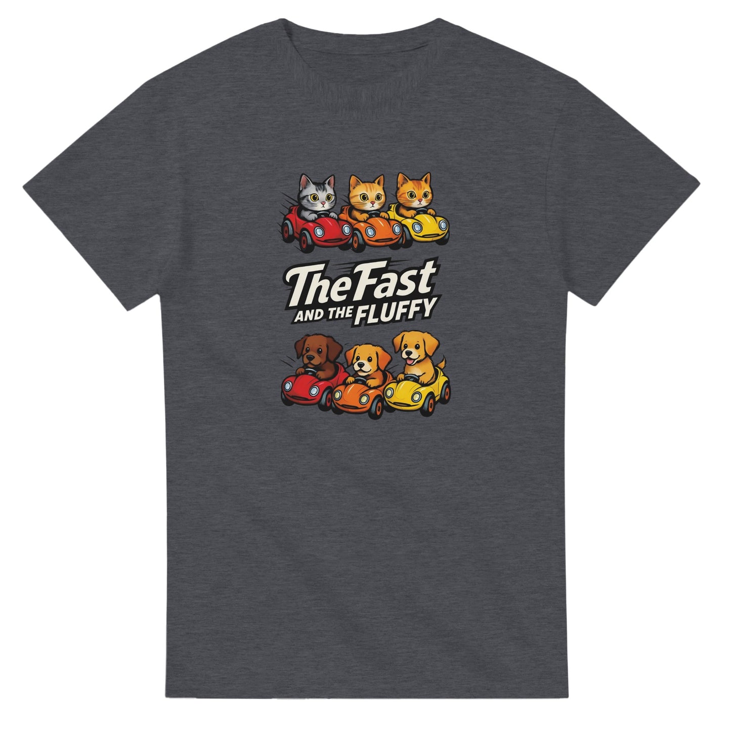 The Fast and The Fluffy graphic design on a Heavyweight T-shirt
