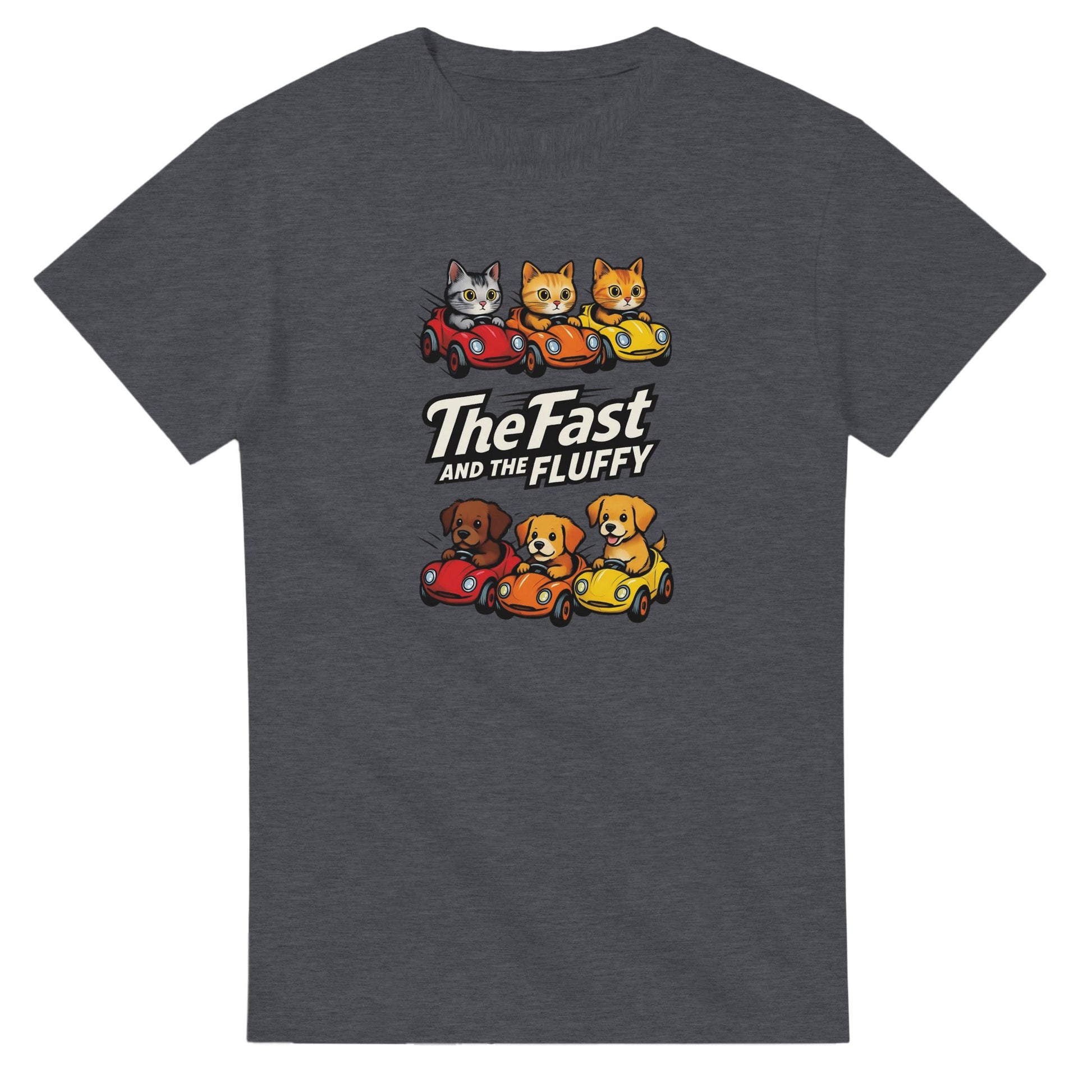 The Fast and The Fluffy graphic design on a Heavyweight T-shirt