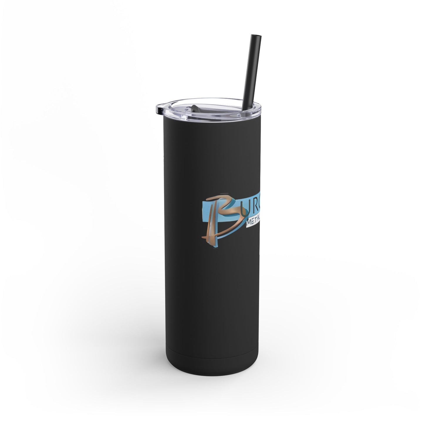 Burghardt Metal Fabricating, Inc., logo on a 20oz Insulated Skinny Tumbler
