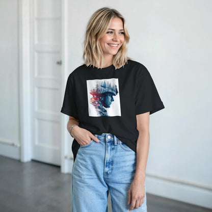 Patriotic Forest Spirit on a heavyweight t-shirt