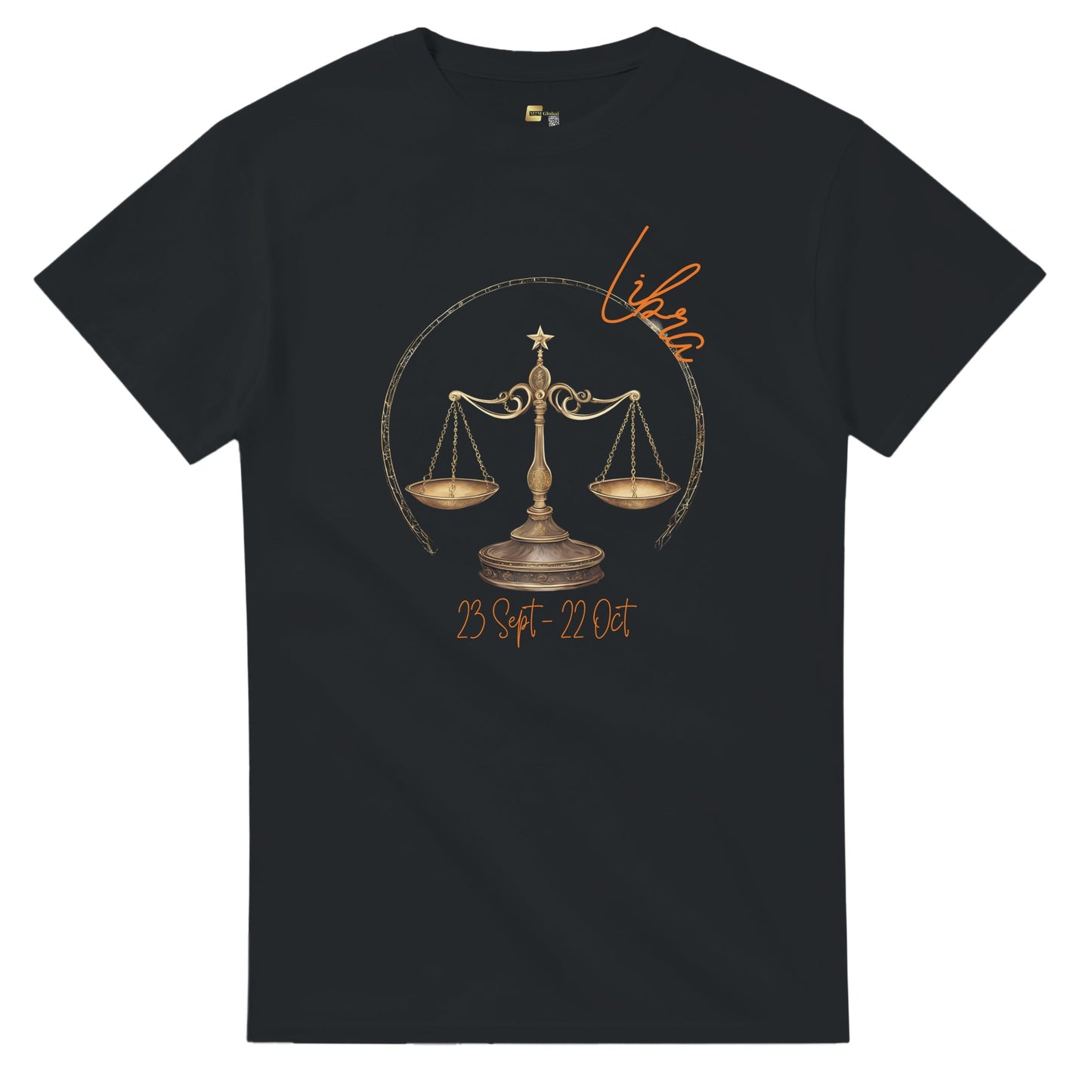 heavyweight crewneck t-shirt Astrology libra scales personalized
