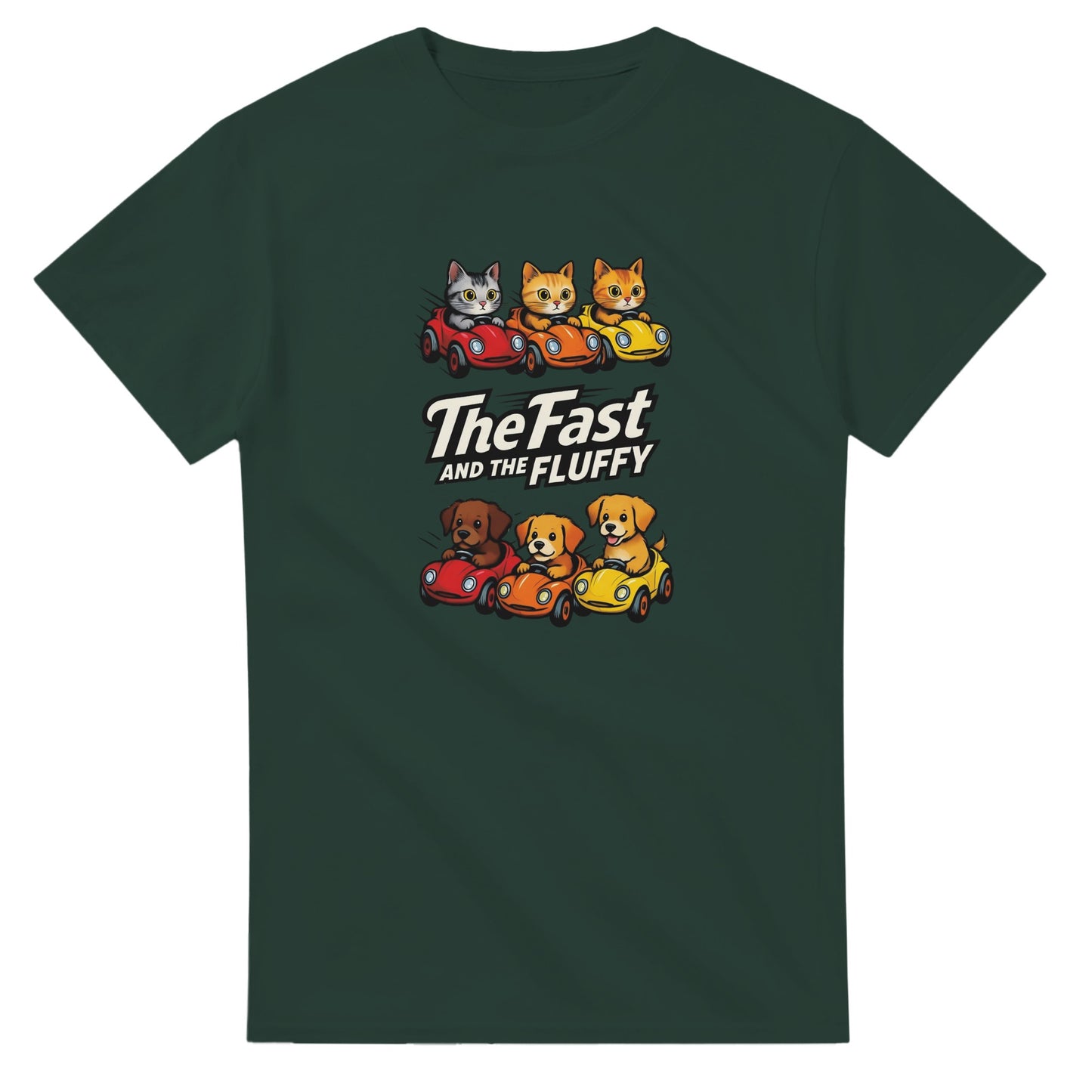 The Fast and The Fluffy graphic design on a Heavyweight T-shirt